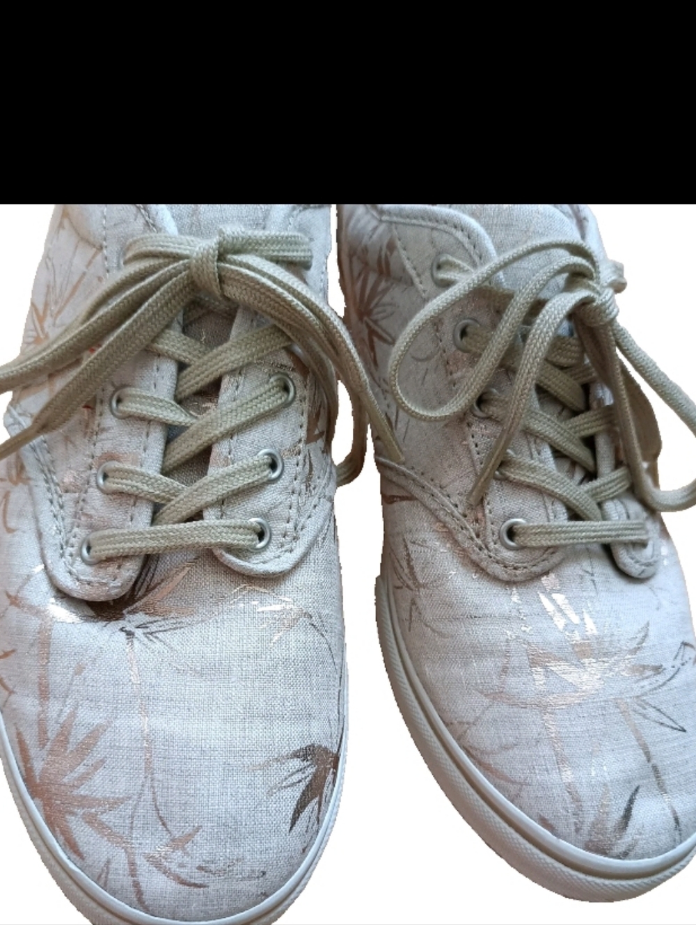 VANS Atwood Casual Athletic Shoes Sneakers Beige with Gold Palms size 8 - Picture 14 of 15